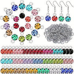 220pcs Birthmark Jewelry Set Earring Glitter DIY Necklace Bracelet Making