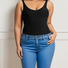 Solid V Neck Fitness Running Cami