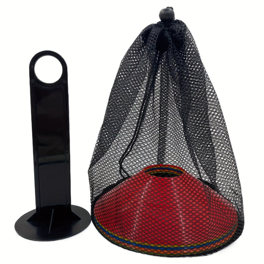 Soccer Training Equipment Cones & Marker Discs Set with Mesh Bag
