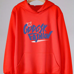 Letter Graphic Hoodies Girls Comfy Hooded Sweatshirt