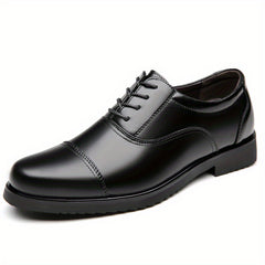 Men's Casual Work Shoes Microfiber Leather Rubber Sole Lace Up Large Size