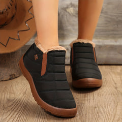 Women's Warm Snow Boots Plush Lined Short Boots Anti-skid Ankle Boots