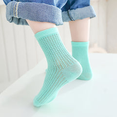 Kids Candy Socks - Thin Mesh Breathable Crew Socks - Summer Children's Socks