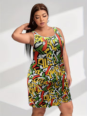 Allover Print Square Neck Stretch Nightdress