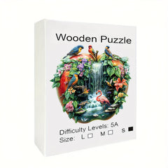 Wooden Puzzle Bird World Animal Shape Jigsaw High Difficulty Brain Teaser