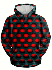 Red Holes 3D Print Hoodies for Men Graphic Hoodie Autumn Winter