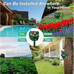Ultrasonic Animal Repellent Outdoor Cat Dog Deer Chipmunk Repeller