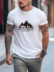 Retro Owl & Mountain Graphic Men's Tee