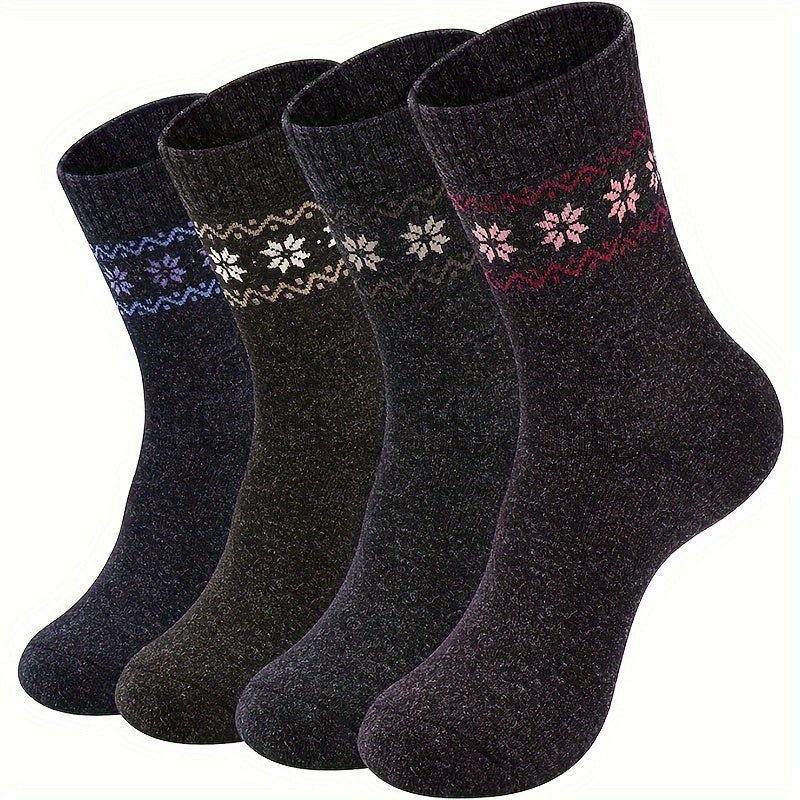 Men's Winter Warm Soft & Comfortable Socks - 4 Pairs