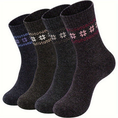 Men's Winter Warm Soft & Comfortable Socks - 4 Pairs