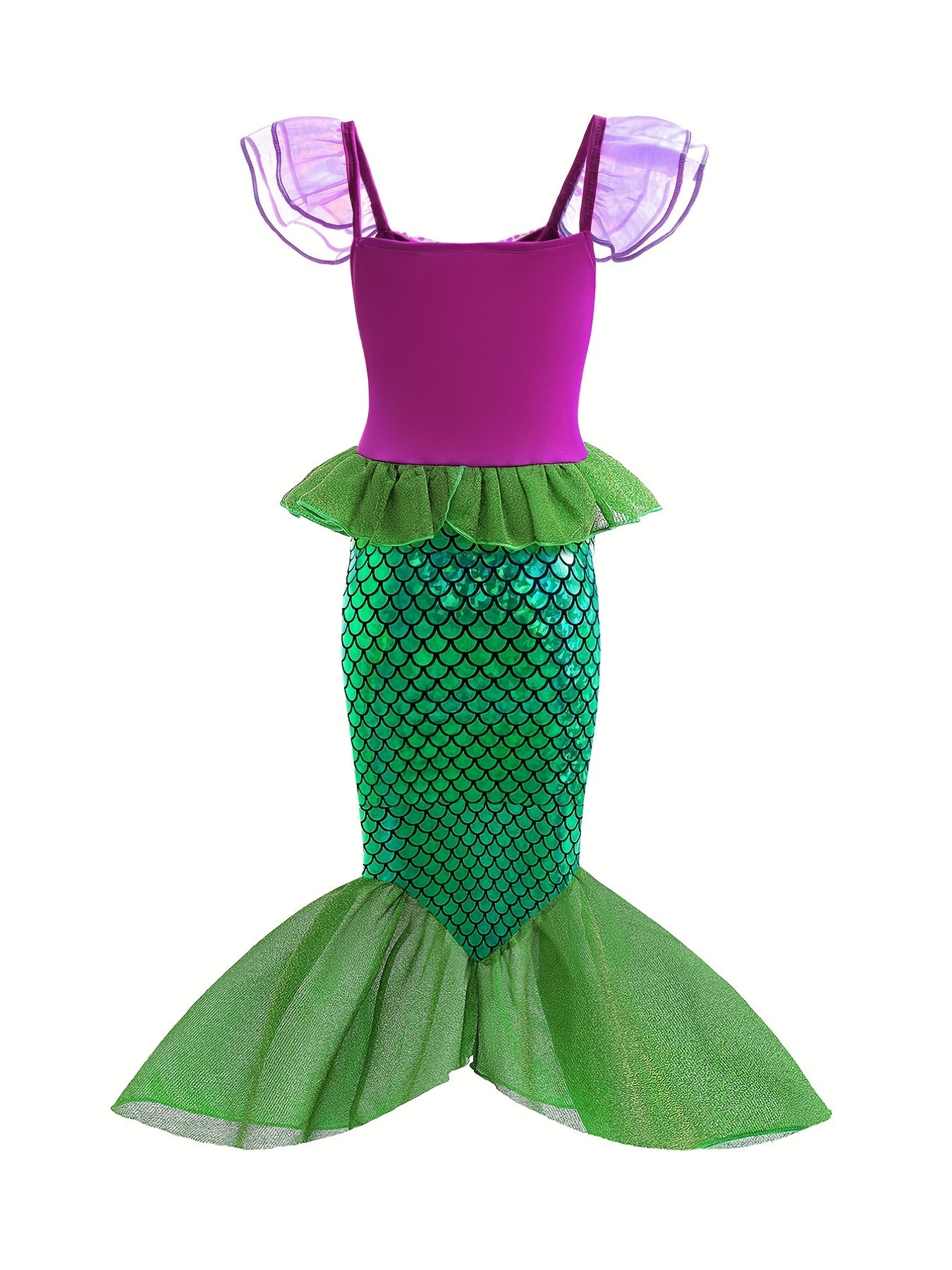 Toddler Mermaid Princess Costume Dress with Accessories