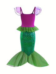 Toddler Mermaid Princess Costume Dress with Accessories