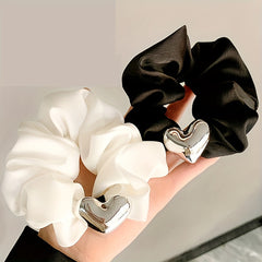 Mesh Bowknot Heart Hair Tie Hair Bands Ponytail Holders
