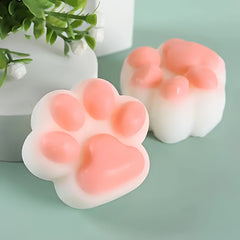 Cat Paw Squeeze Toy Soft Rubber Relaxation Toy Pink