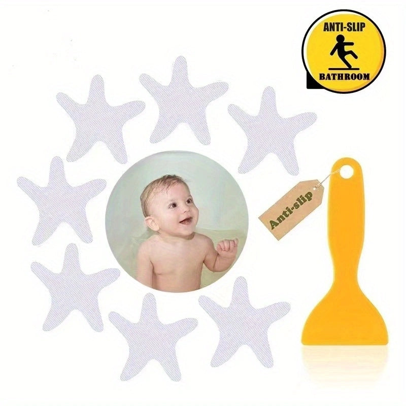 6 PCS Anti-Slip Shower Stickers Safety Bathtub Stickers Decals