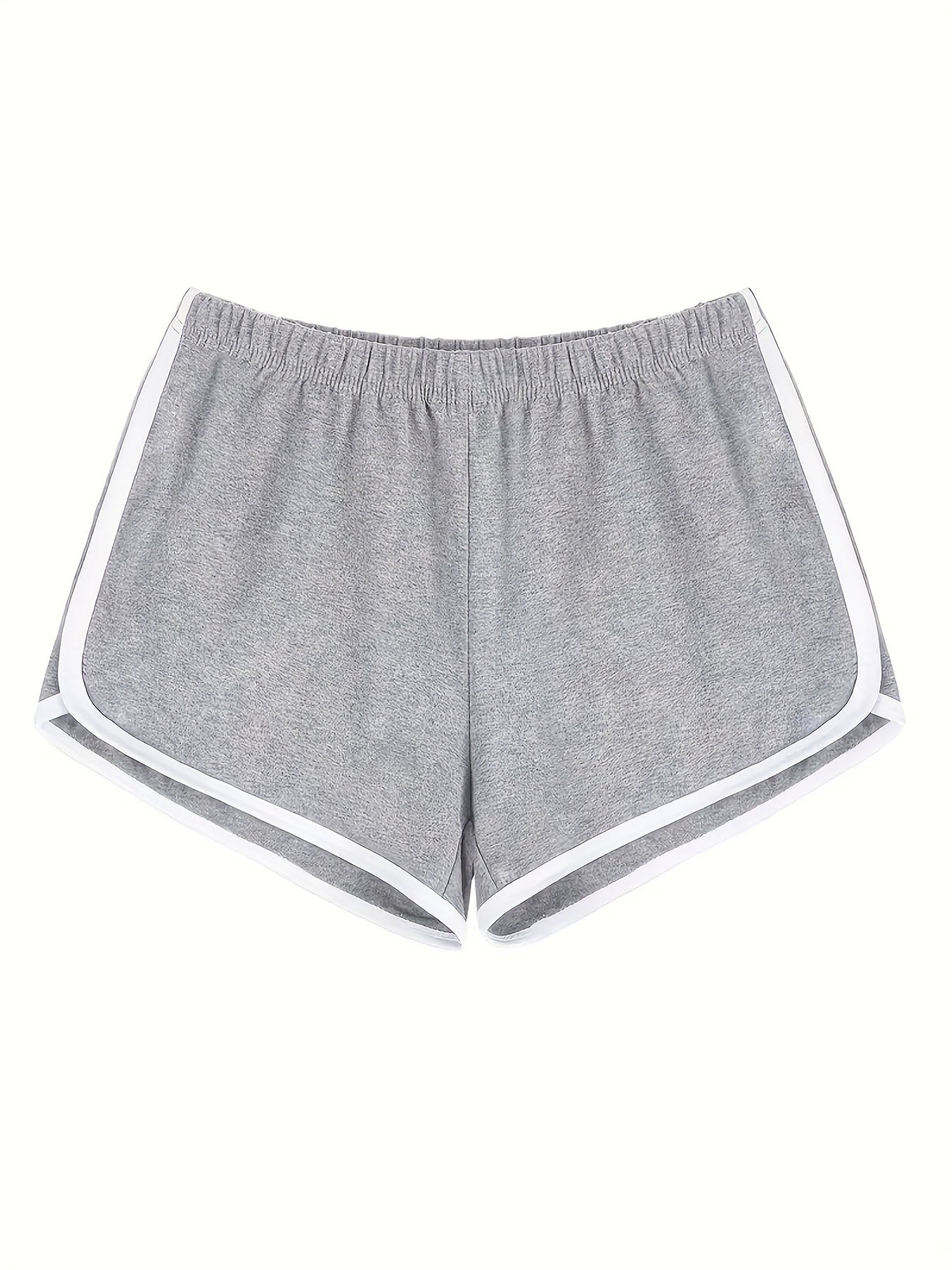 Colorblock Trim Lounge Bottoms Elastic Waistband Shorts