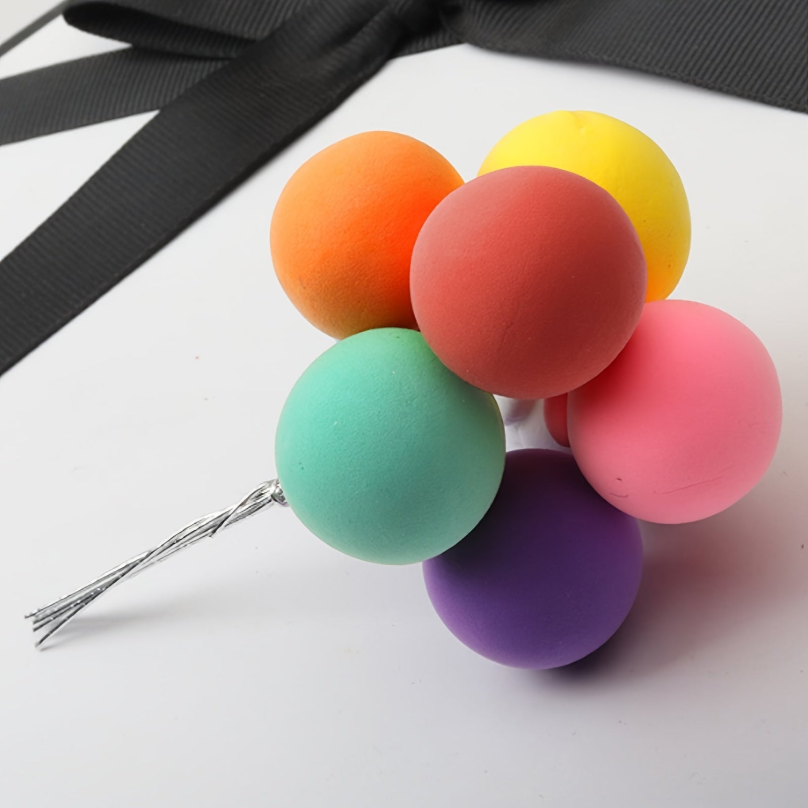 Colorful Clay Foam Ball Cake Insert Wedding Party Cake Decorations