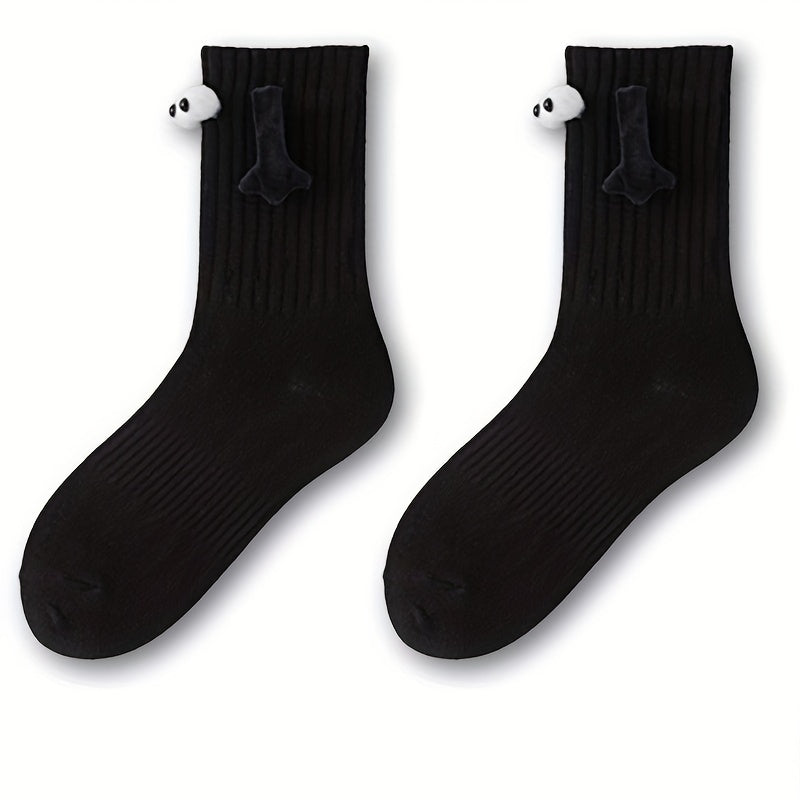 Cartoon Magnetic Holding Hand Socks, Soft & Comfortable