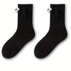Cartoon Magnetic Holding Hand Socks, Soft & Comfortable