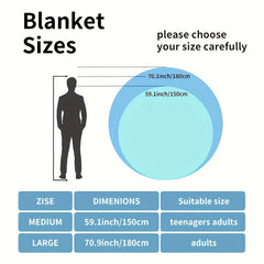 Soft and Warm Flannel Round Blanket Donut Throw Blanket