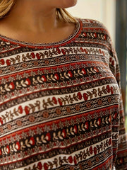 Boho Floral Stripe Lounge Set