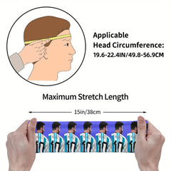 Messi Soccer Jersey Headband, Non Slip Bandana with Messi's Name & Number 10
