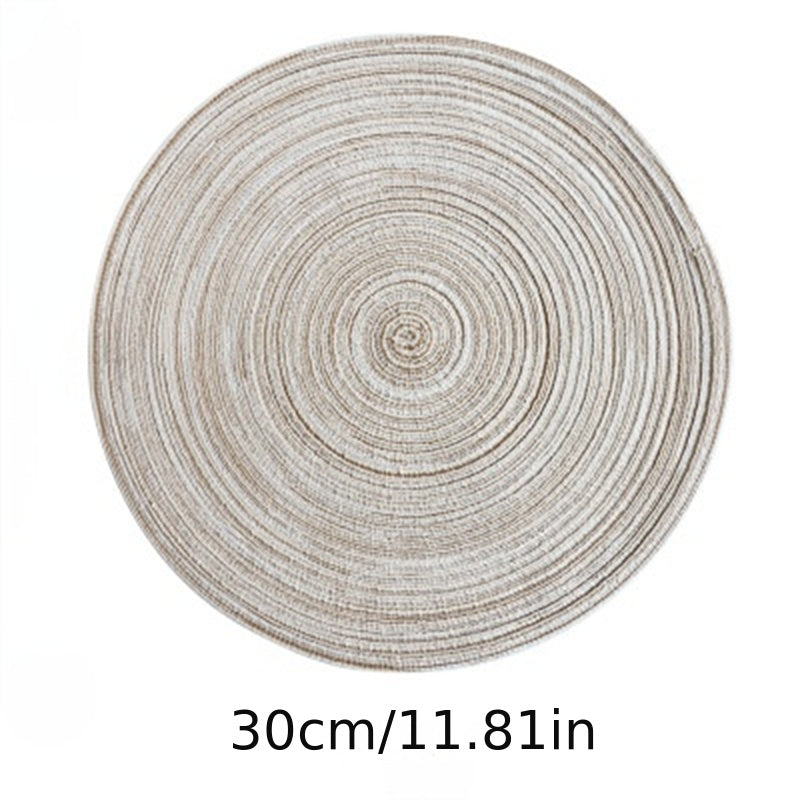 6pcs Heat Resistant Ramie Woven Coasters Set of 6 Decorative Kitchen Supplies