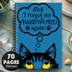 Cat Spiral Password Journal: Humorous Password Organizer