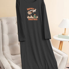 Christmas Lounge Dress Women's Santa Claus Tee