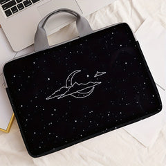 Starry Night Moon Print Laptop Sleeve 14 inch