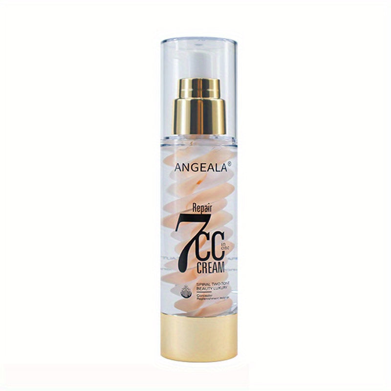 Two Tone Spiral Makeup Primer CC Cream Even Skin Tone Full Coverage Long Lasting