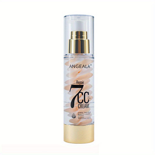 Two Tone Spiral Makeup Primer CC Cream Even Skin Tone Full Coverage Long Lasting