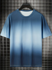 Men's Ombre Short Sleeve T Shirt Comfy Loose Tees