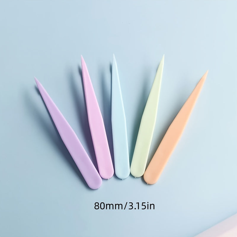5pcs Diamond Painting Nail Art Tweezers Plastic Tweezers