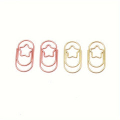 100pcs Mini Pentagram Paper Clip Special shaped Creative Pin Cartoon Paper Clip