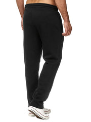 Men's Solid Fleece Sweatpants with Stretch