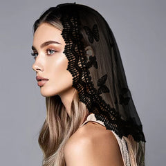 Single Layer Spanish Veil Scarf for Wedding Engagement Mother Father Graduation