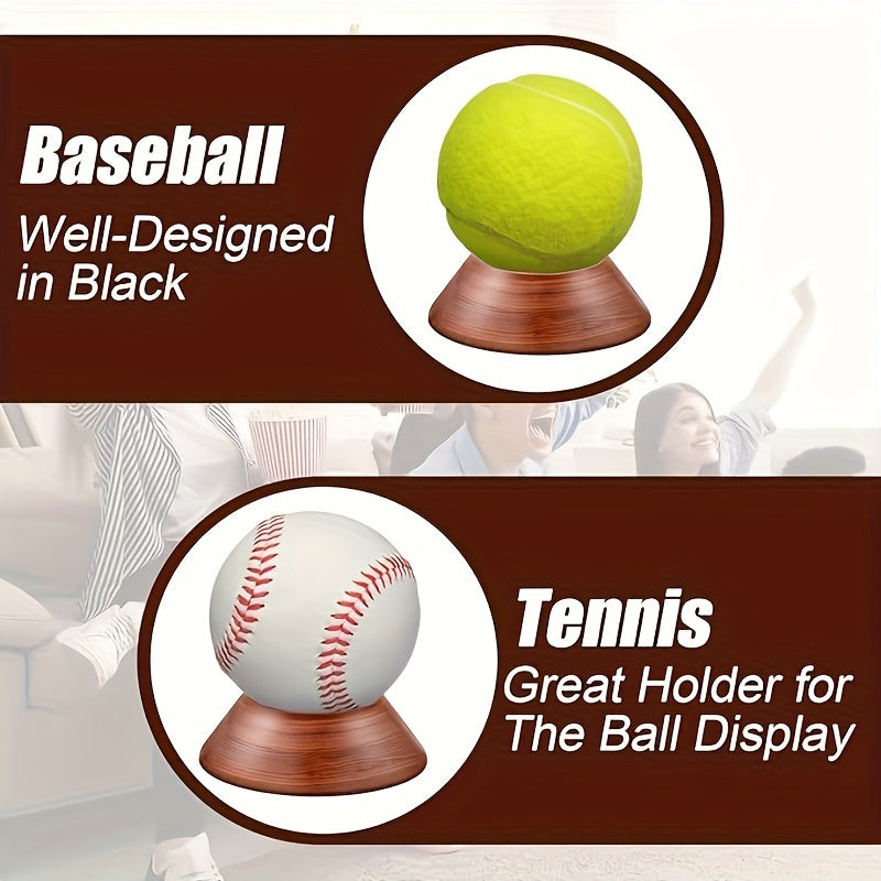 4pcs Wooden Ball Stand Display Holder For Various Sports