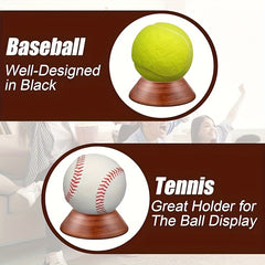 4pcs Wooden Ball Stand Display Holder For Various Sports