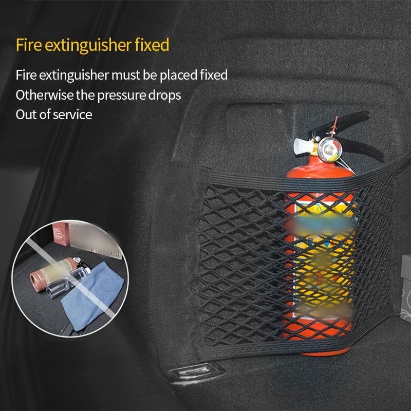 Car Trunk Mesh Bag Elastic Storage Pocket Organizer