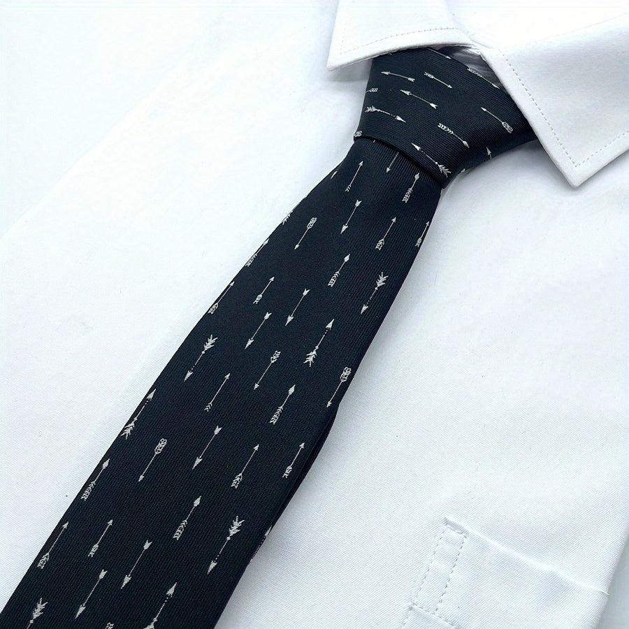 1pc Men's Arrow Print Necktie Business Necktie