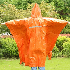 Waterproof Emergency Survival Raincoat Portable Reflective Blanket