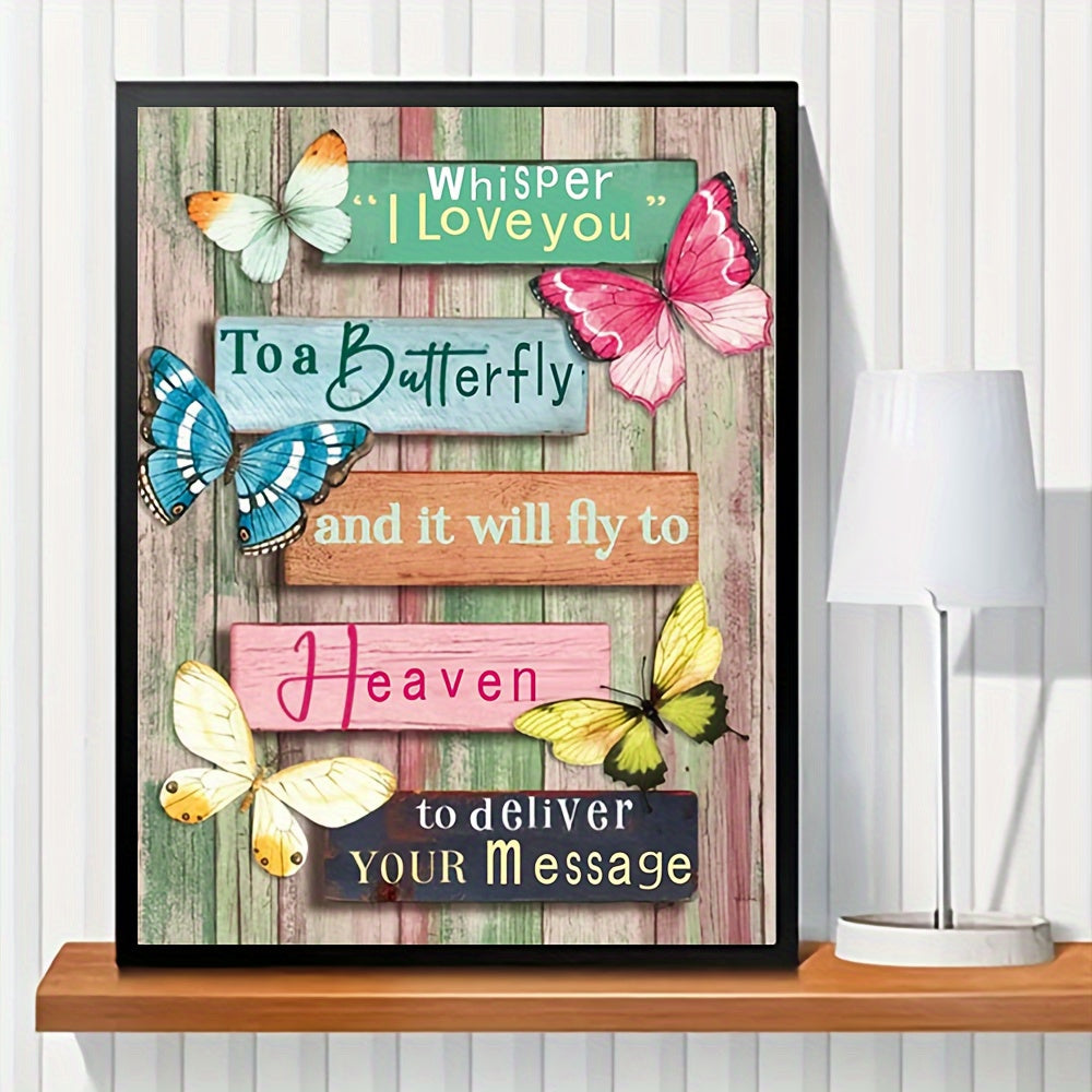 Butterfly Drawing Board Pattern Canvas Painting Poster Prints Home Wall Decor