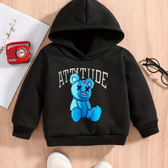 Baby Boys Bear Graphic Pullover Hoodie Spring/Autumn Sweatshirt