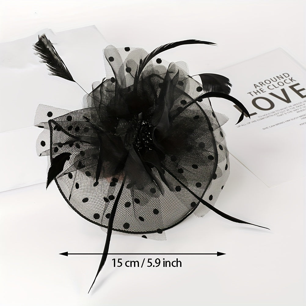 Feather Fascinator Pearl Headband Wedding Tea Party