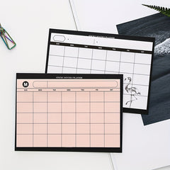 Desktop Schedule Book Monthly Planner Learning Memo Pad Self-adhesive 30sheets
