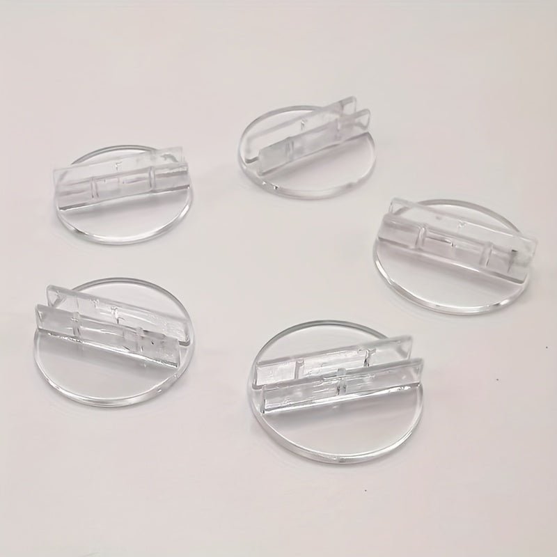 25-50pcs Round Card Holder Game Seat Card Holder Transparent Plastic Base