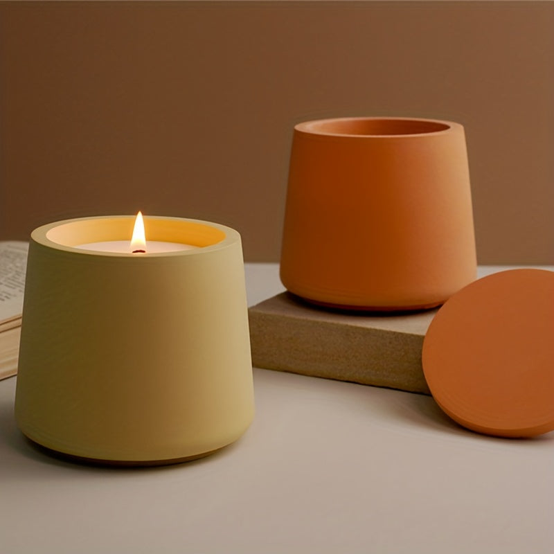 DIY Candle Holder With Lid Gypsum Silicone Mold