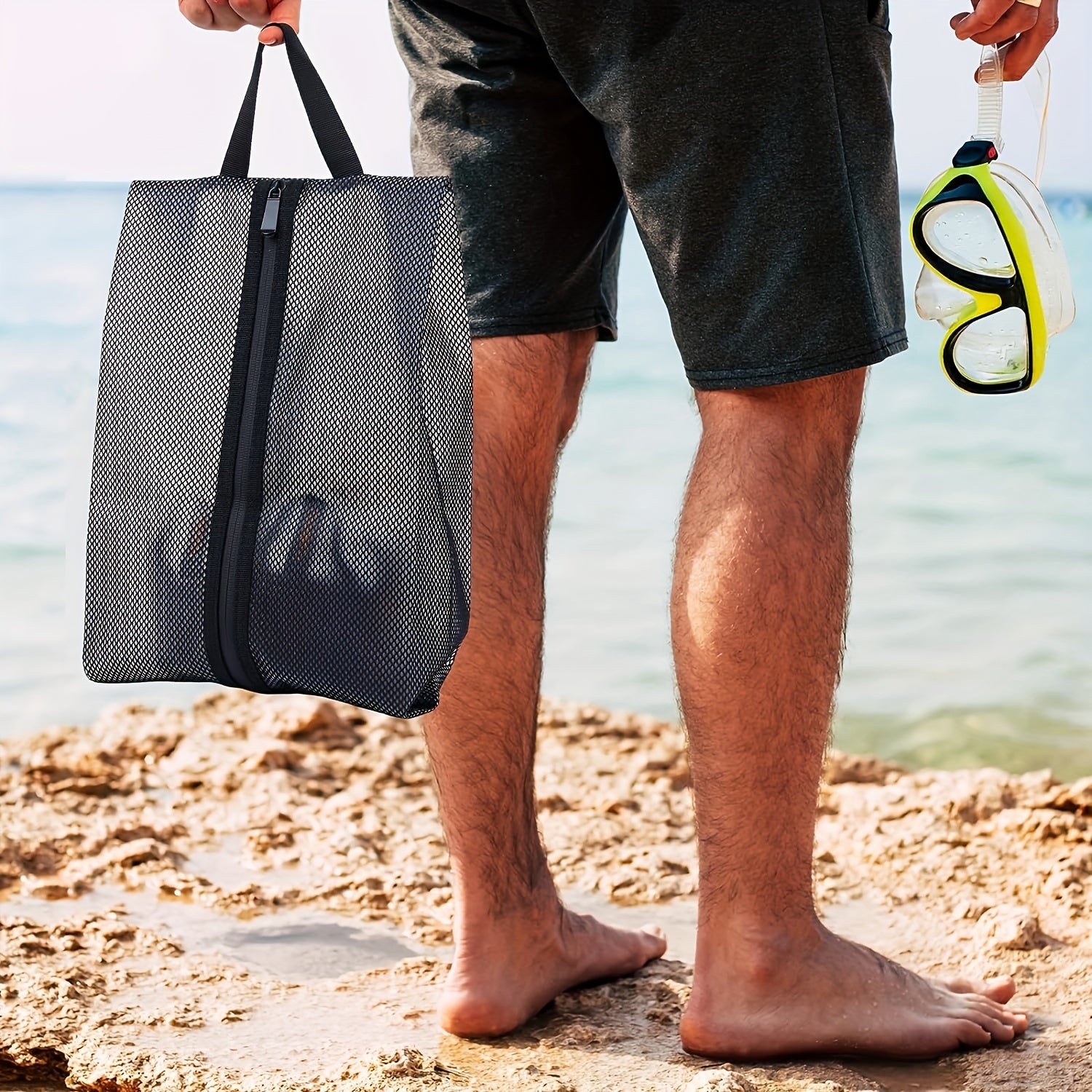 Waterproof Portable Shoe Storage Bag with Handle Zipper