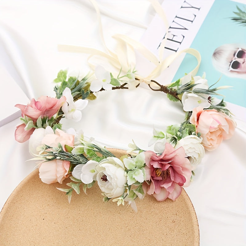 Girl s Simulated Rose Wreath Hair Accessories